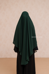 Marwad Maxi Round Diamond Khimar In Emerald - Crepe, Cotton Extra Long