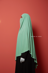 Mubarak Mint Long Triangle Diamond Khimar - Nida Extra Long