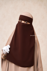 Single Layer Niqab In Brown - Better Breathe