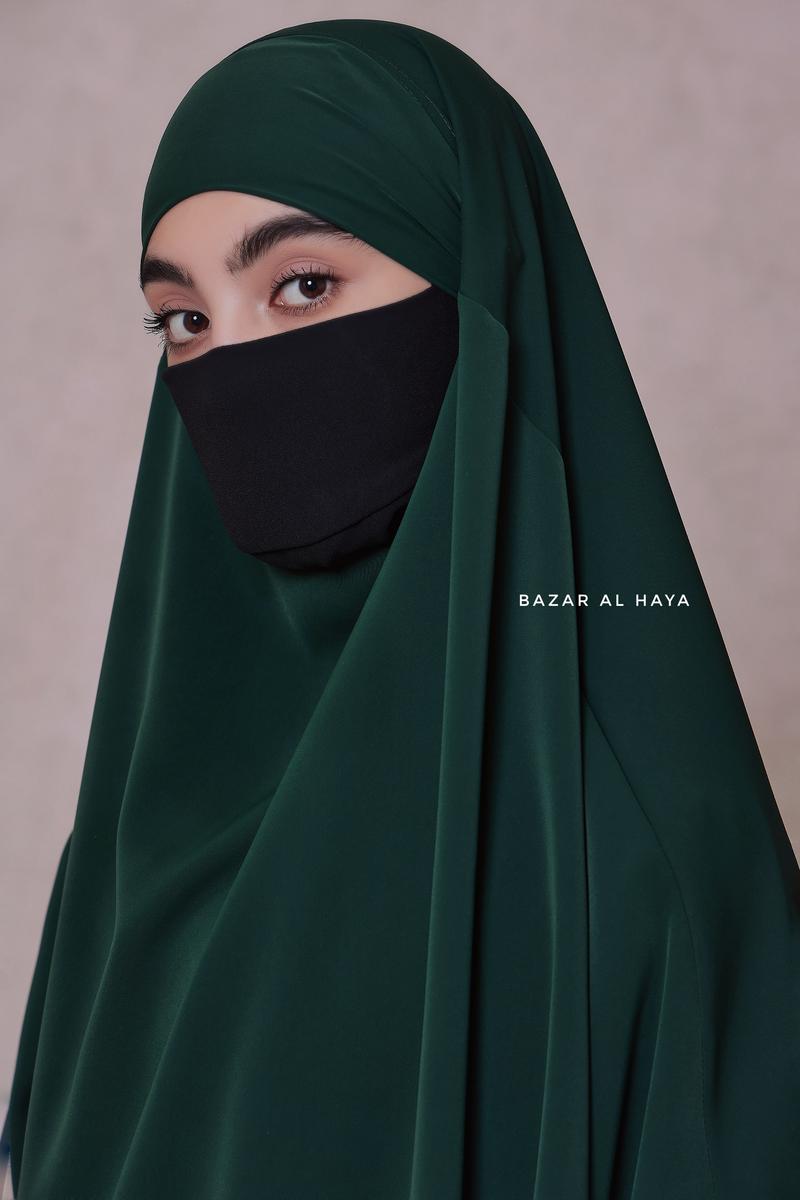 Emerald Mubarak Long Triangle Diamond Khimar - Nidha Extra Long