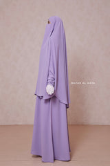 Lilac Yasmin Two Piece Jilbab With Dress & Khimar - Loose Style & Light Soft Breathable