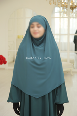 Emerald Cotton Eliza Short Triangle Diamond Khimar - Soft Cotton