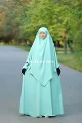 Mint Salam 2 Abaya & Mubarak Khimar Extra Long Set - Nida