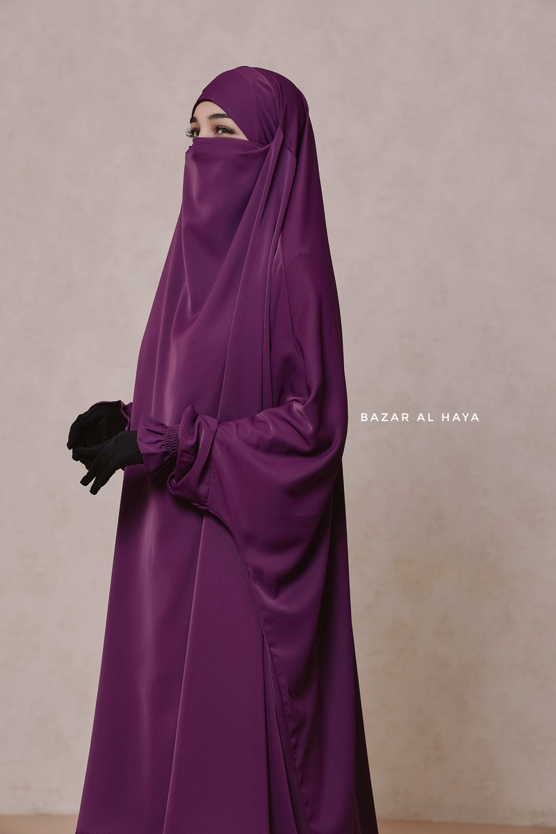 Purple Hoor - Two Piece Jilbab With Skirt- Long & Loose