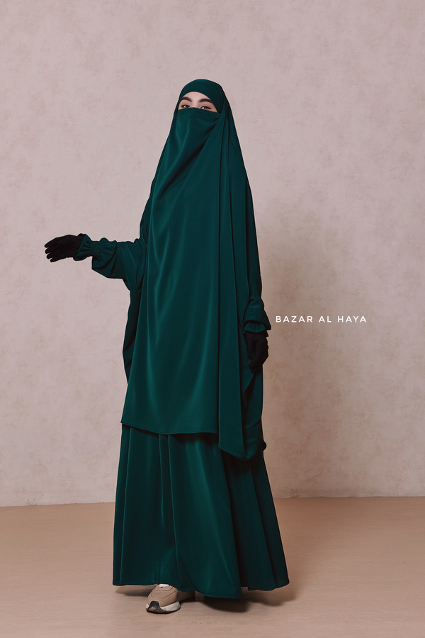 Emerald  Hoor - Two Piece Jilbab With Skirt Set- Nida