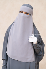 Silver Single Layer Niqab - Super Breathable & Comfy