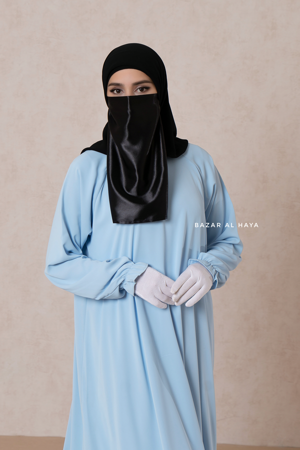 Baby Blue Salam Abaya - Loose & Wide In Nidha