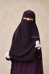 Purple Single Layer Niqab - Extremely Breathable - Large