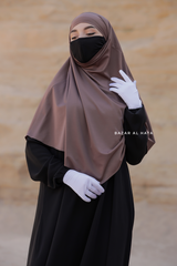 Coffee Eliza Diamond Khimar - Stretch Cotton - Medium