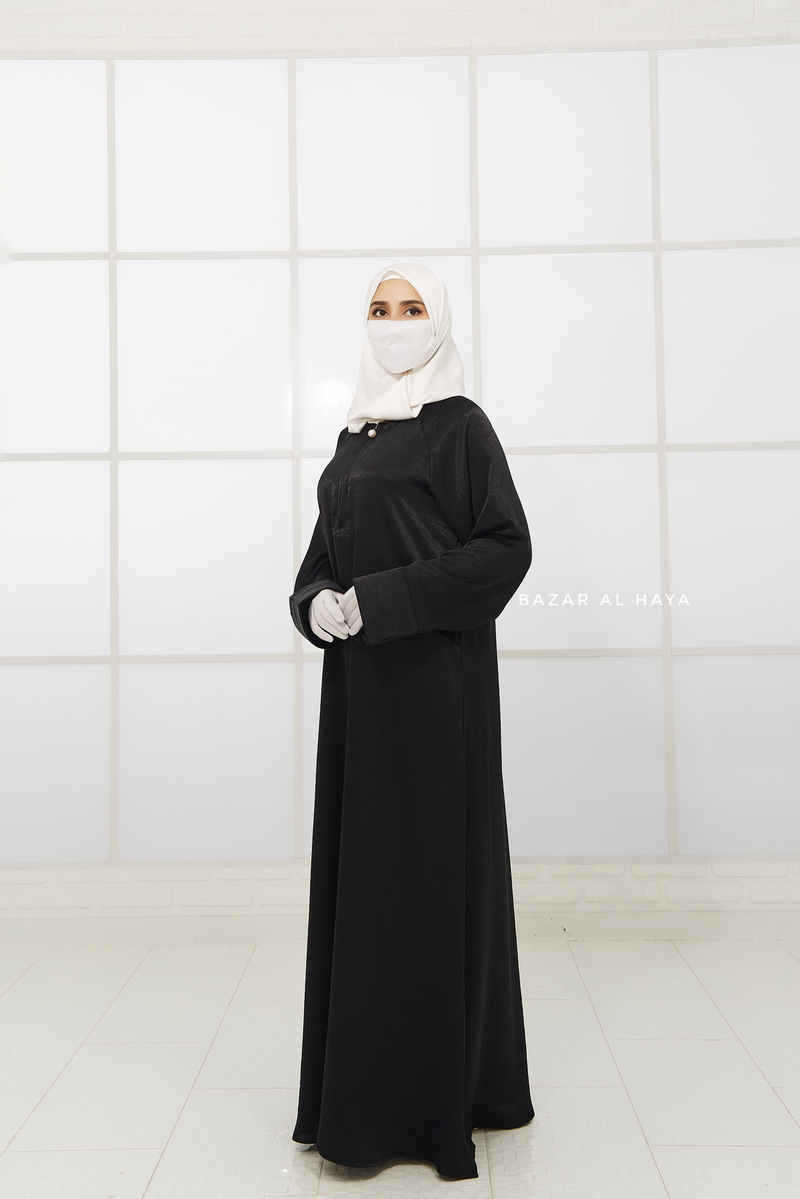 Nafisa Abaya - Soft Related Fit - Textured Satin