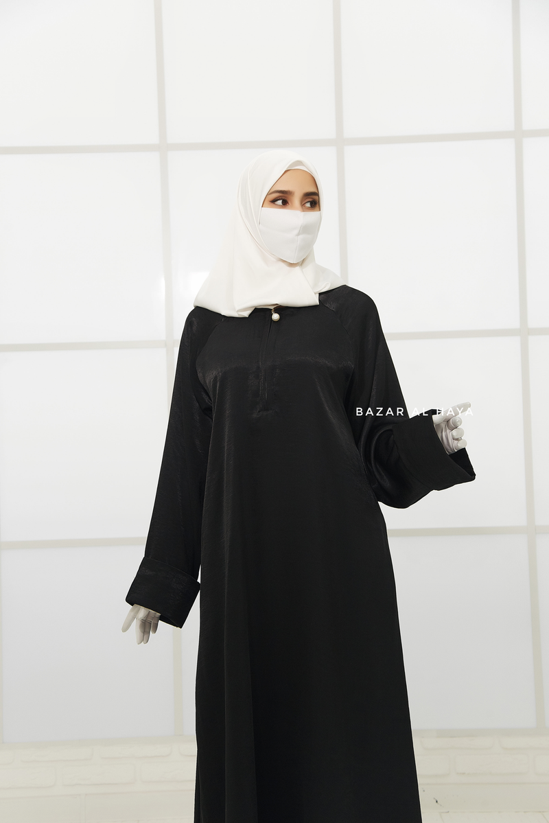 Nafisa Abaya - Soft Related Fit - Textured Satin