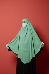 Mubarak Mint Long Triangle Diamond Khimar - Nida Extra Long