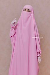 Baby Pink Hoor - Two Piece Jilbab With Skirt- Long & Loose