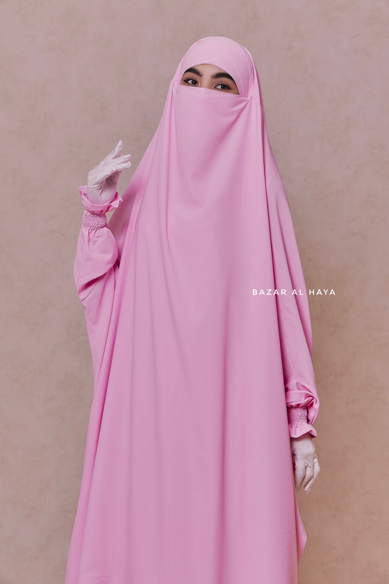 Baby Pink Hoor - Two Piece Jilbab With Skirt- Long & Loose