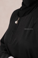 Black Madina Abaya - Soft Relaxed Fit - Mediumweight Silk Crepe