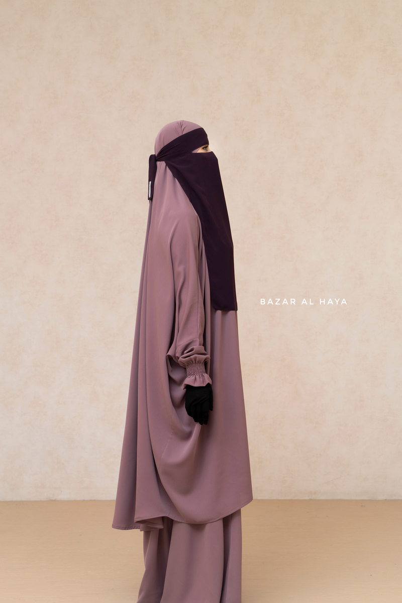 Purple Single Layer Niqab - Extremely Breathable - Large