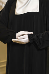 Black Salam Abaya - Comfy & Flowy - Silk Crepe