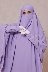 Lilac Yasmin Two Piece Jilbab With Dress & Khimar - Loose Style & Light Soft Breathable