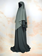 Olive Salam Abaya - Flowy & Relaxed Fit