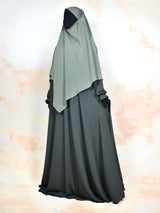Olive Salam Abaya - Flowy & Relaxed Fit