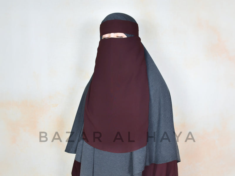 Brown Single Layer Niqab - Better Breathe