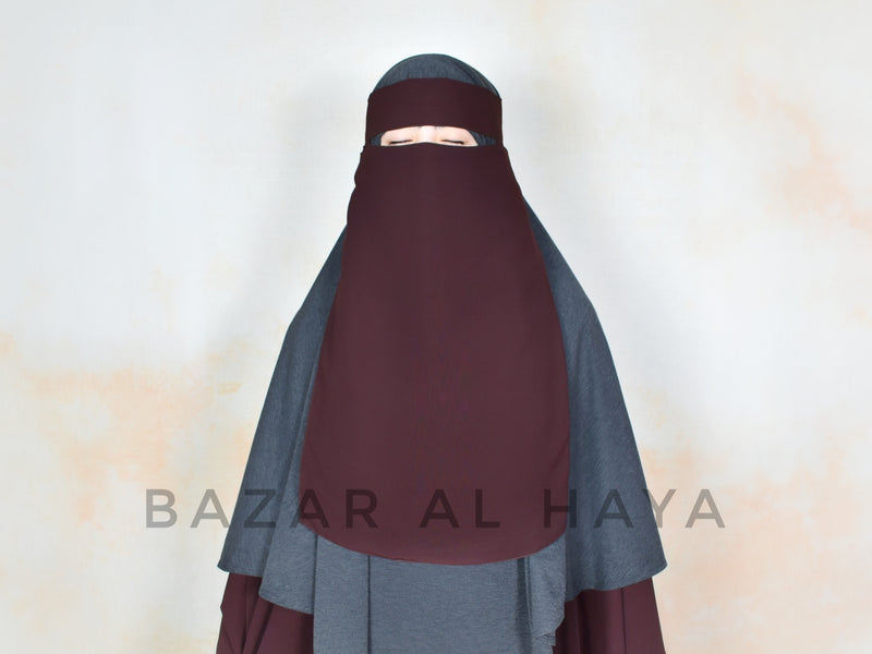 Brown Single Layer Niqab - Better Breathe