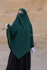 Mubarak Emerald Long Triangle Diamond Khimar - Nidha Extra Long