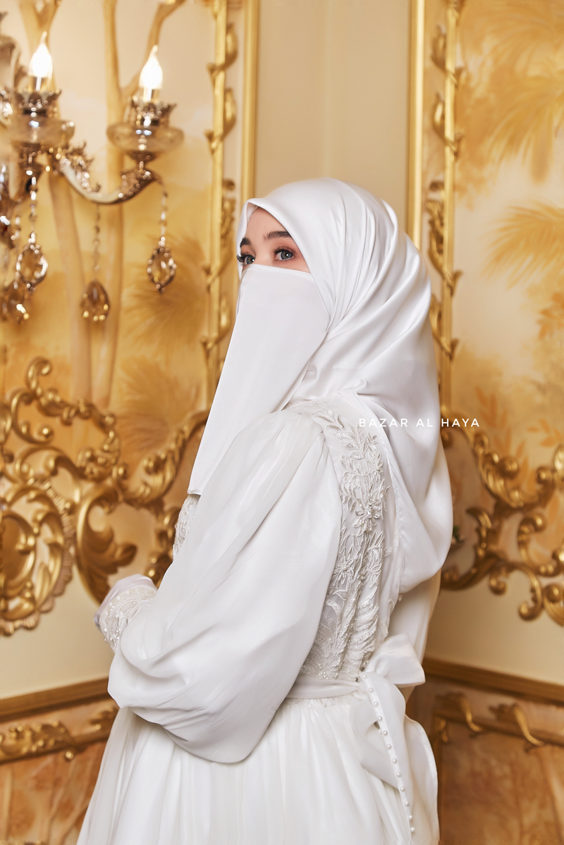 Elegent Rehan Embroidered Bridal Wedding Dress In Chiffon & Silk - For Walima & Wedding & Nikkah