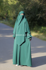 Emerald Zaara Abaya & Mubarak Khimar Extra Long Set
