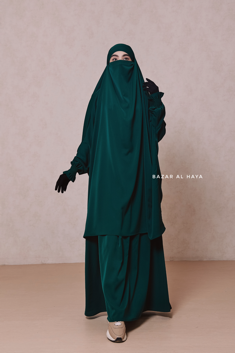 Emerald  Hoor - Two Piece Jilbab With Skirt Set- Nida