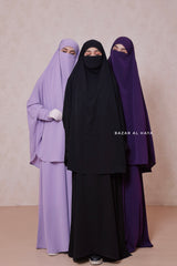 Yasmin Two Piece Jilbab With Dress & Khimar - Loose Style & Light Soft Breathable