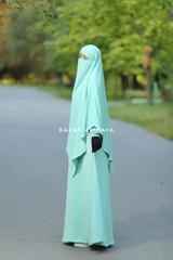 Mint Salam 2 Abaya & Mubarak Khimar Extra Long Set - Nida