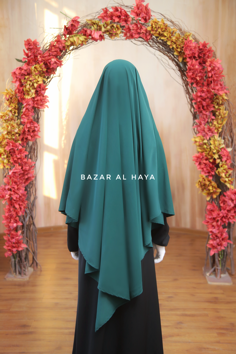 Emerald Mubarak Long Triangle Diamond Khimar - Nidha Extra Long