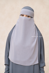 Silver Single Layer Niqab - Super Breathable & Comfy