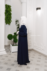 Navy Salam Abaya - Loose & Wide Bottom