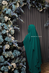 Two Layer Emerald Flap Niqab - Wide & Super Breathable Veil