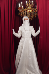 Zoya Minimal Bridal Wedding Dress Silk & Sequinned Lace - Walima & Wedding & Nikkah