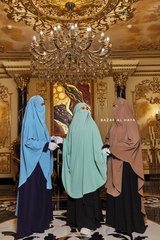 Munawwar Extra Long Triangle Diamond Khimar - Soft Nida