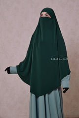 Emerald Mubarak Long Triangle Diamond Khimar - Nidha Extra Long