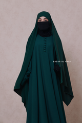 Emerald Tie Back Scarf & Khimar - Long Rectangle Shape - Style & More