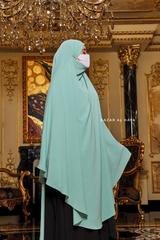 Munawwar Mint Extra Long Triangle Diamond Khimar - Soft Nida