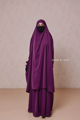 Purple Hoor - Two Piece Jilbab With Skirt- Long & Loose