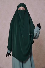 Emerald Mubarak Long Triangle Diamond Khimar - Nidha Extra Long