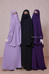 Yasmin Two Piece Jilbab With Dress & Khimar - Loose Style & Light Soft Breathable