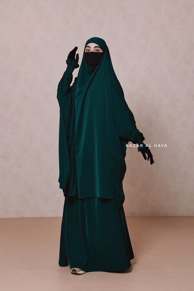 Emerald  Hoor - Two Piece Jilbab With Skirt Set- Nida