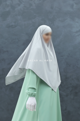 Pearl Grey Eliza Diamond Khimar - Stretch Cotton - Medium