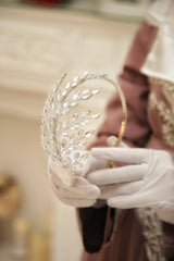 Gleaming Crystal Bridal Headband - Handmade