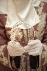 Gleaming Crystal Bridal Headband - Handmade