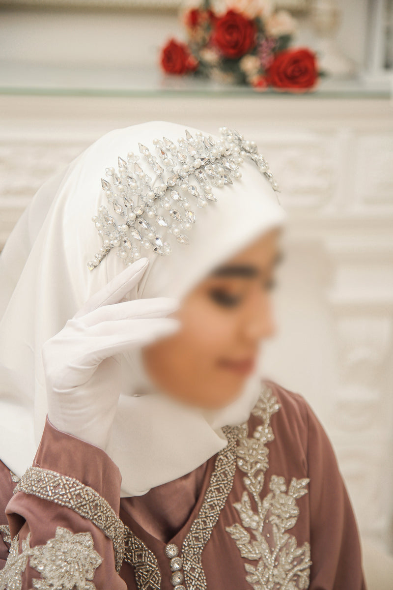 Luxurious Crystal Bridal Headband - Handmade