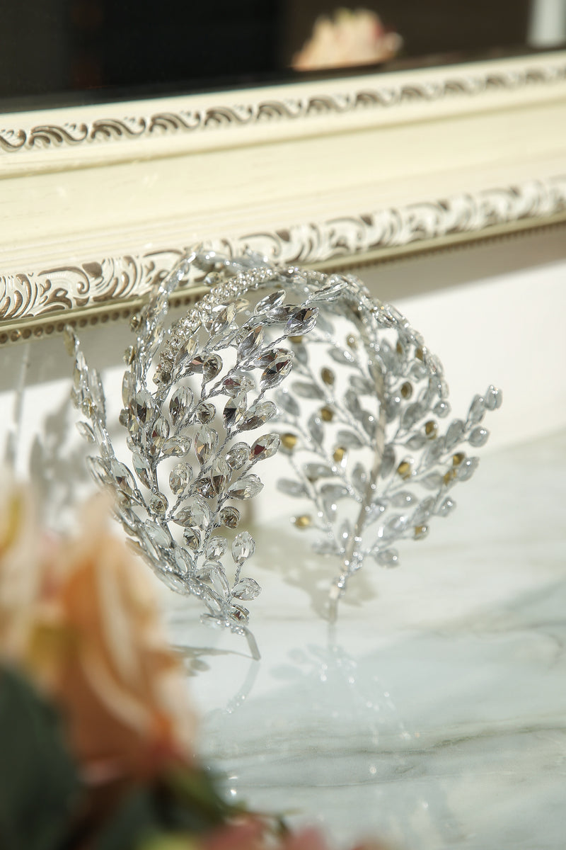 Charming Crystal Bridal Headband - Handmade